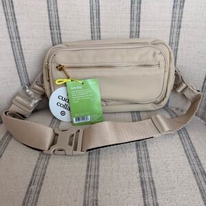 Beige Fanny Pack with Adjustable Strap